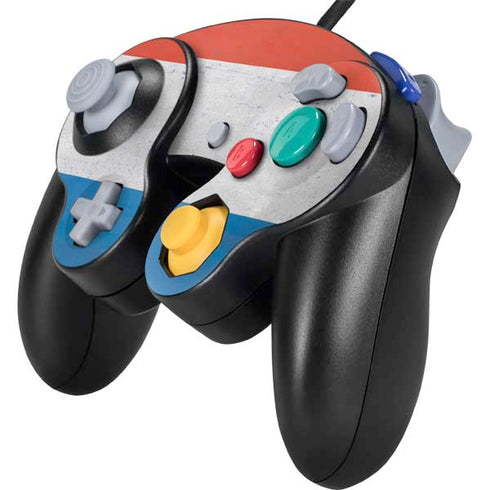 Netherlands Flag Distressed Nintendo GameCube Controller Skin