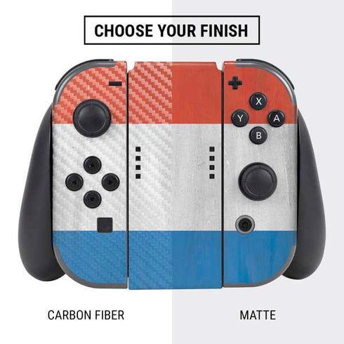 Netherlands Flag Distressed Nintendo Switch Bundle Skin