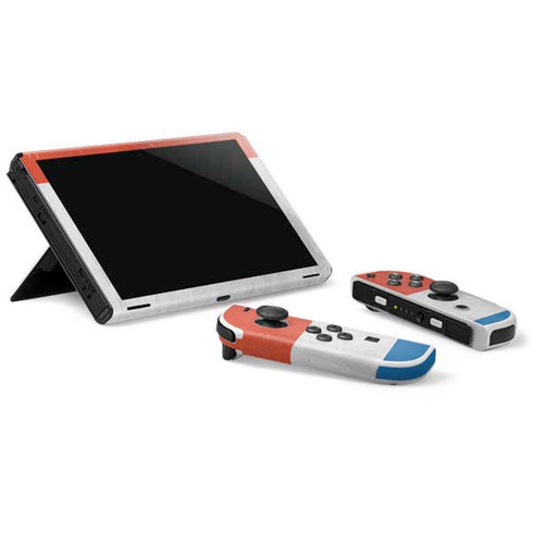 Netherlands Flag Distressed Nintendo Switch OLED (2021) Skin
