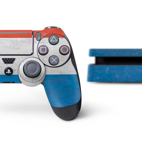 Netherlands Flag Distressed PS4 Slim Bundle Skin
