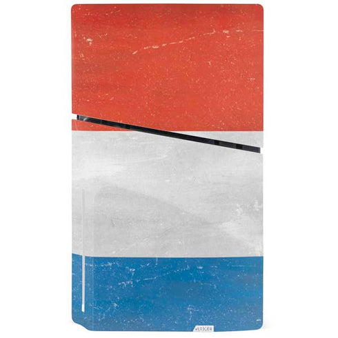 Netherlands Flag Distressed PS5 Slim Disk Console Skin