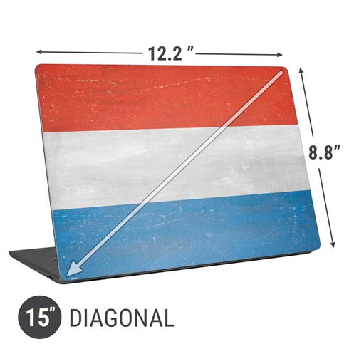 Netherlands Flag Distressed Universal Laptop 15in (12.2 x 8.8in) Skin