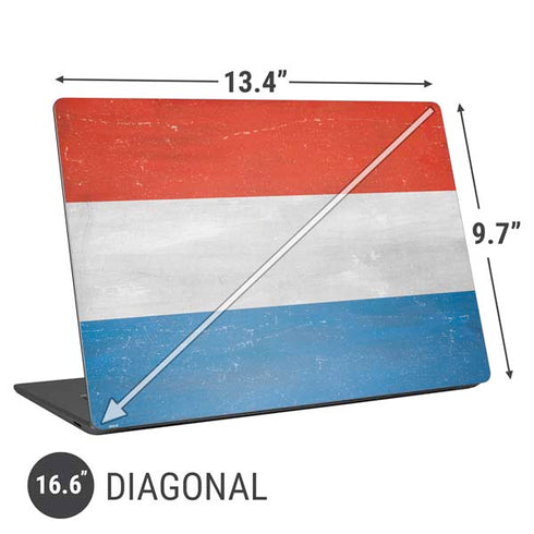Netherlands Flag Distressed Universal Laptop 16.6in (13.4 x 9.7in) Skin