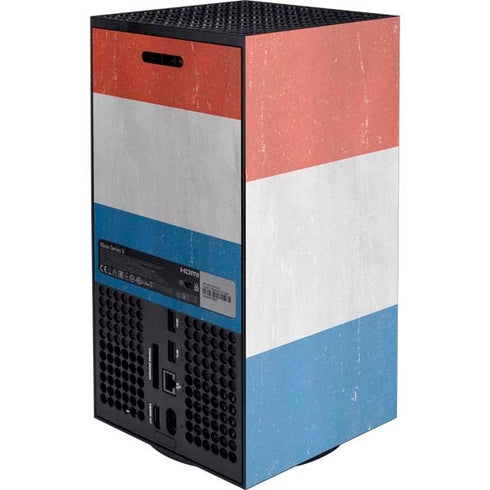 Netherlands Flag Distressed Xbox Series X Console Skin