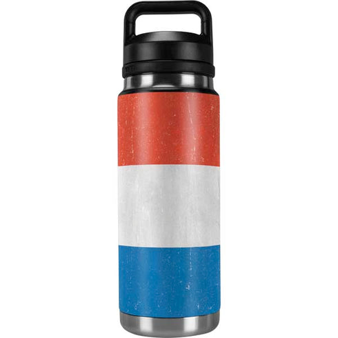 Netherlands Flag Distressed YETI Rambler 26oz Bottle Skin