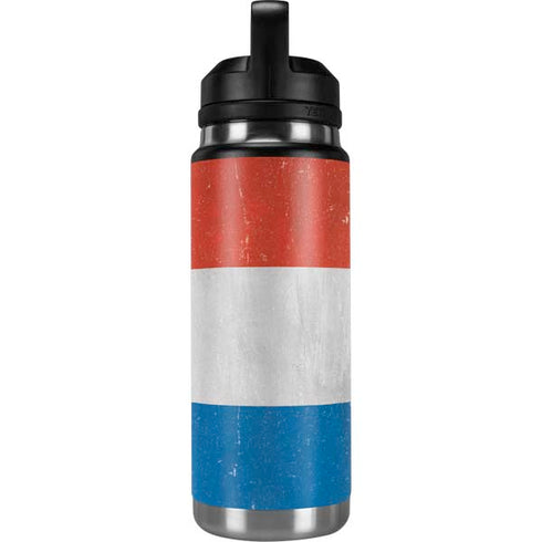 Netherlands Flag Distressed YETI Rambler 26oz Bottle Skin