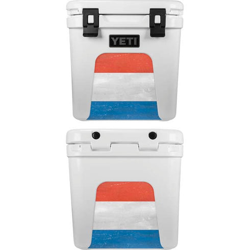 Netherlands Flag Distressed YETI Roadie 24 Hard Cooler Skin