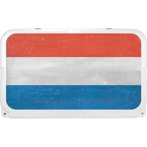 Netherlands Flag Distressed YETI Tundra 45 Hard Cooler Skin
