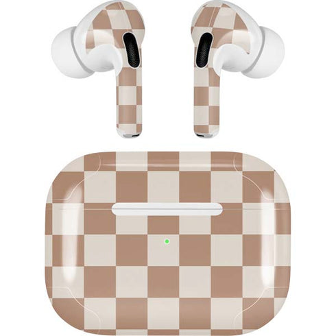 Neutral Checkered AirPods Pro 2nd Gen Skin