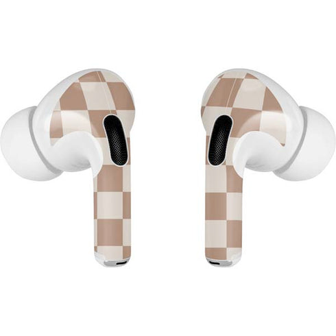 Neutral Checkered AirPods Pro 2nd Gen Skin