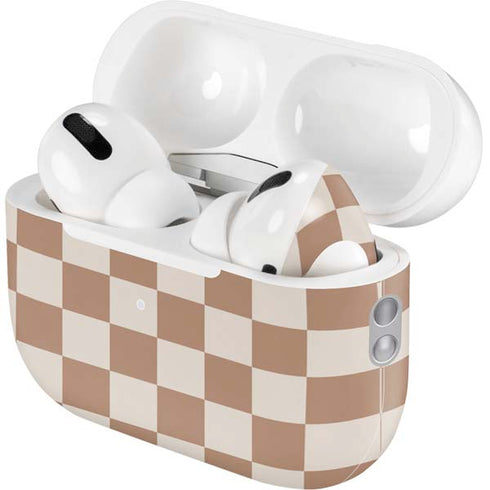 Neutral Checkered AirPods Pro 2nd Gen Skin