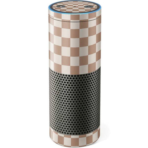 Neutral Checkered Amazon Echo Skin