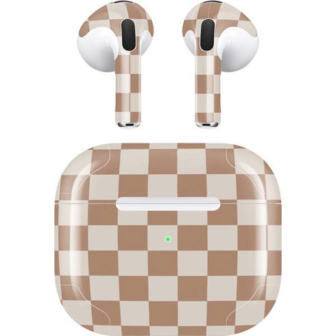 Neutral Checkered Apple AirPods (3rd Gen 2021) Skin