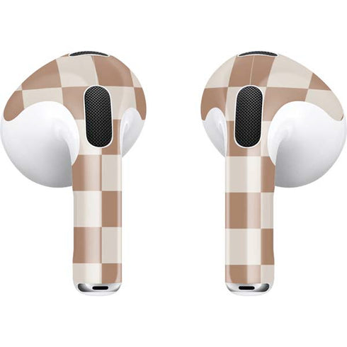 Neutral Checkered Apple AirPods (3rd Gen 2021) Skin