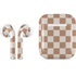 Neutral Checkered Apple AirPods Skin