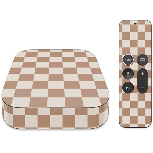 Neutral Checkered Apple TV Skin