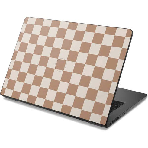 Neutral Checkered Dell Chromebook Skin