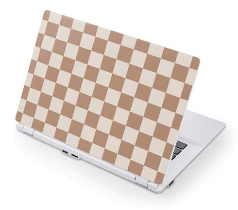 Neutral Checkered Acer Chromebook Skin
