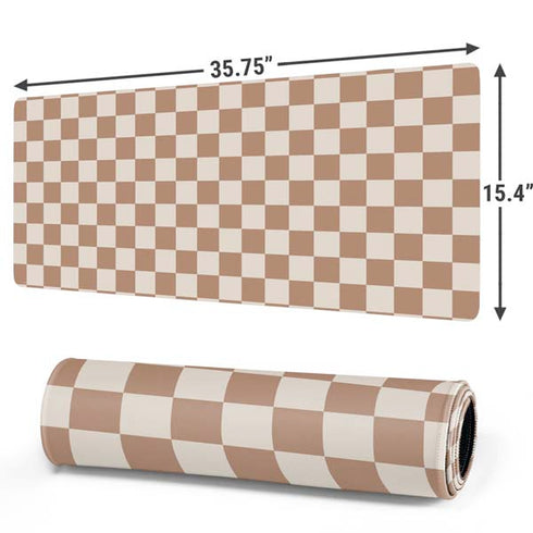 Neutral Checkered Gaming Mouse Pad