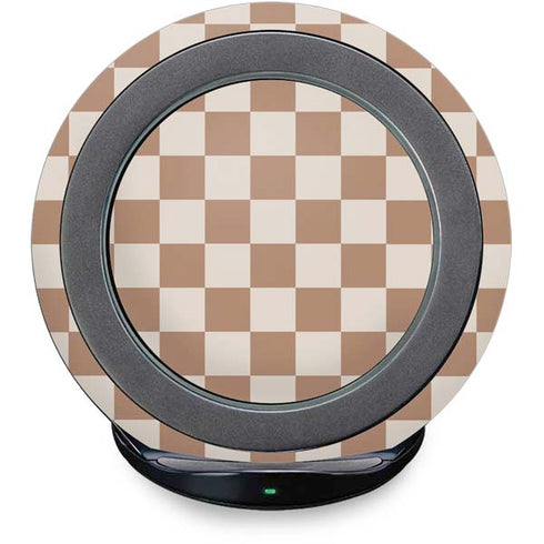 Neutral Checkered Fast Charge Wireless Charging Stand Skin
