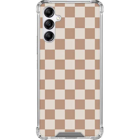 Neutral Checkered Galaxy A14 5G Clear Case
