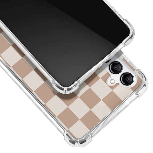 Neutral Checkered Galaxy A14 5G Clear Case