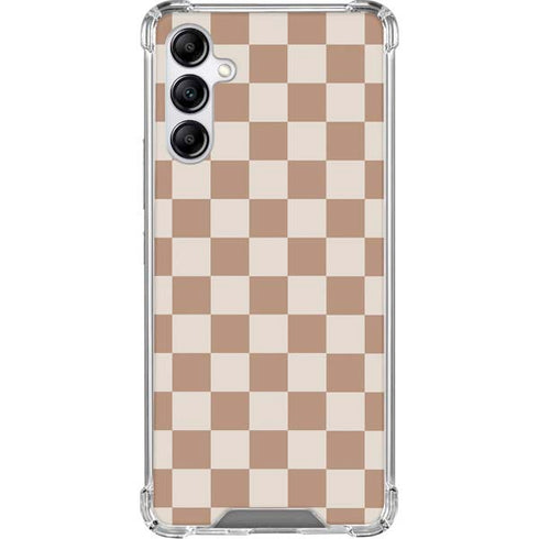 Neutral Checkered Galaxy A15 5G Clear Case