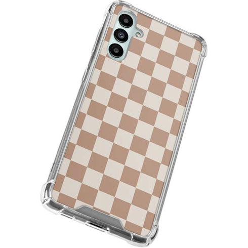 Neutral Checkered Galaxy A15 5G Clear Case