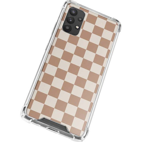 Neutral Checkered Galaxy A32 5G Clear Case