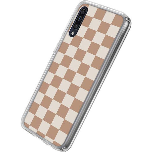 Neutral Checkered Galaxy A50 Clear Case
