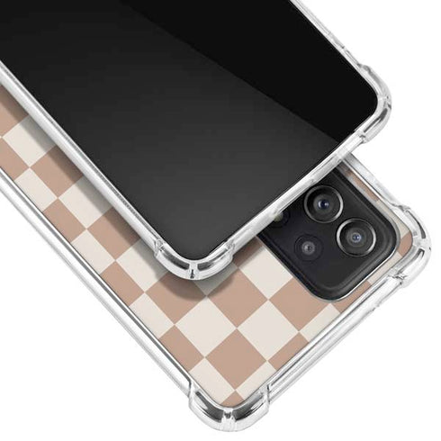 Neutral Checkered Galaxy A52 5G Clear Case