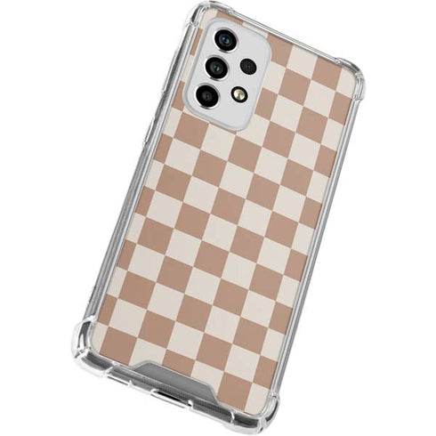 Neutral Checkered Galaxy A53 5G Clear Case