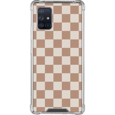 Neutral Checkered Galaxy A71 5G Clear Case