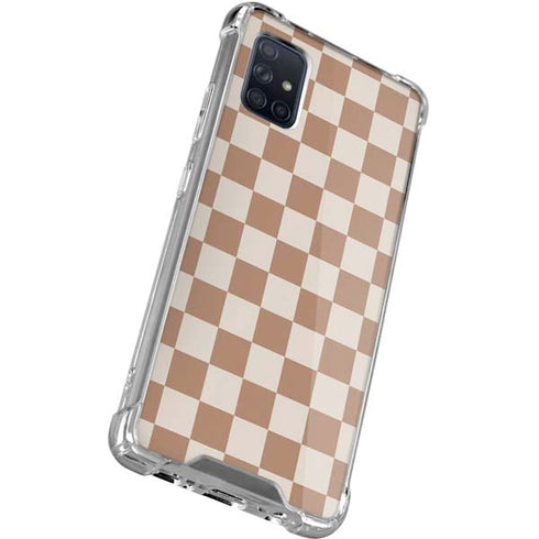 Neutral Checkered Galaxy A71 5G Clear Case