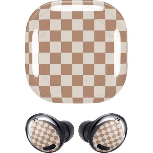 Neutral Checkered Galaxy Buds Pro Skin