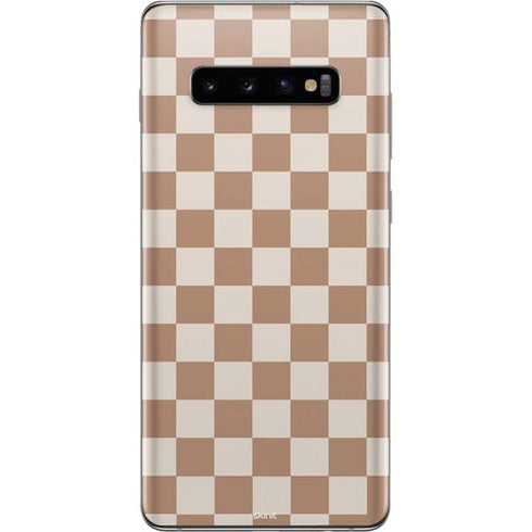 Neutral Checkered Galaxy S10 Plus Skin