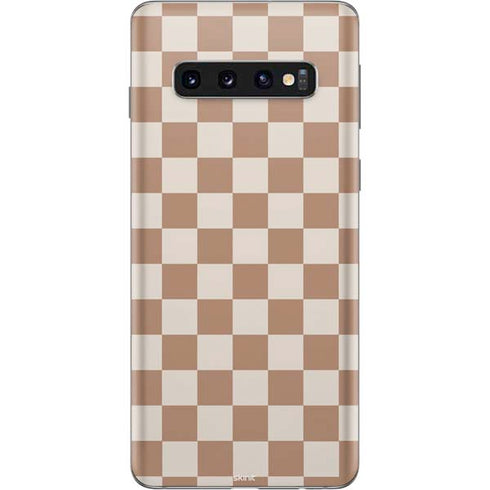 Neutral Checkered Galaxy S10 Skin