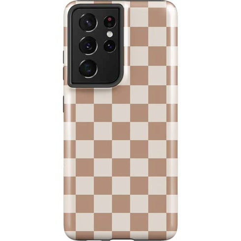 Neutral Checkered Galaxy S21 Ultra 5G Pro Case