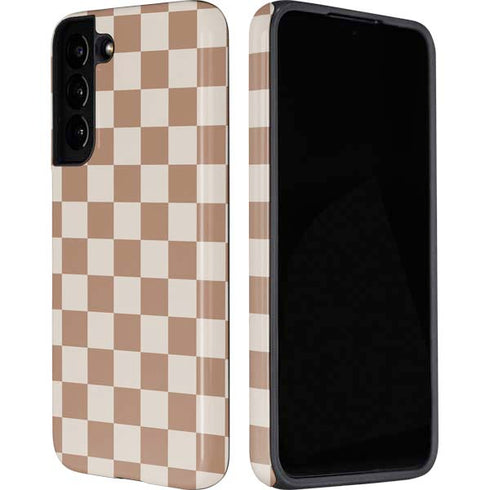 Neutral Checkered Galaxy S22 Plus Pro Case