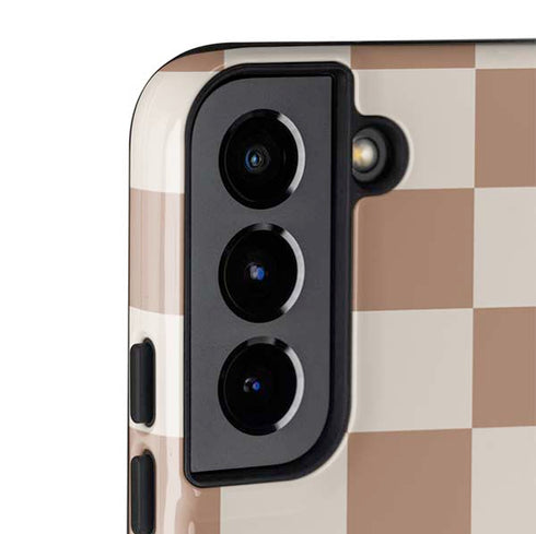 Neutral Checkered Galaxy S22 Pro Case