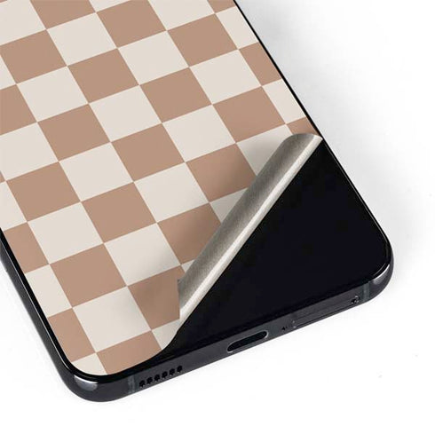 Neutral Checkered Galaxy S22 Skin