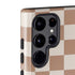 Neutral Checkered Galaxy S22 Ultra Pro Case