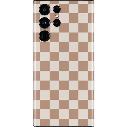 Neutral Checkered Galaxy S22 Ultra Skin