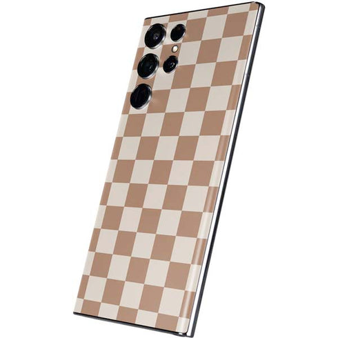 Neutral Checkered Galaxy S22 Ultra Skin