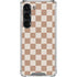 Neutral Checkered Galaxy S23 Clear Case