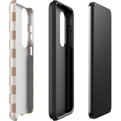 Neutral Checkered Galaxy S23 Plus Pro Case