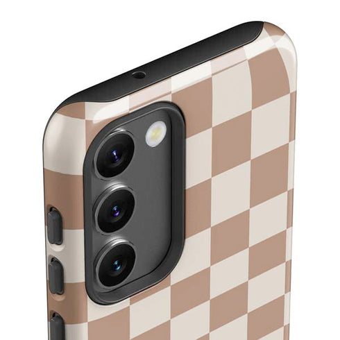 Neutral Checkered Galaxy S23 Pro Case