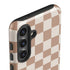 Neutral Checkered Galaxy S24 Plus Impact Case