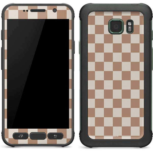 Neutral Checkered Galaxy S7 Active Skin