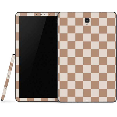 Neutral Checkered Samsung Galaxy Tab Skin